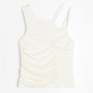 NWT H&M Women’s Ruched Tank Top - Ivory